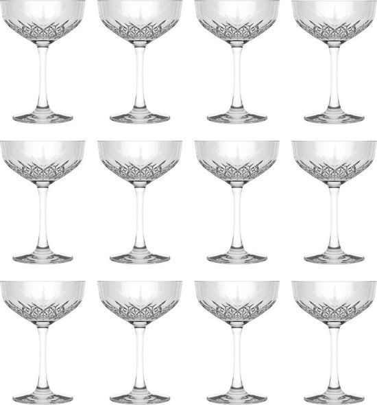 Pasabahce Timeless Champagne Coupe Glazen - 270 ml - 12 stuks