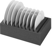 ProPlus Bordenhouder - Bordenstandaard - 34 x 25 x 14 cm - Display - Zacht Foam - Geschikt voor 10 Borden - Organizer Caravan - Zwart