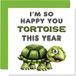 Leraar Dank U Kaarten - I'm So Happy You Tortoise Dit Jaar - Bedankje Kaarten voor Leraar Haar of Hij, Humoristische Leraar Waardering Kaart, 145mm x 145mm Bedankt Wenskaarten voor Leraren Geschenken