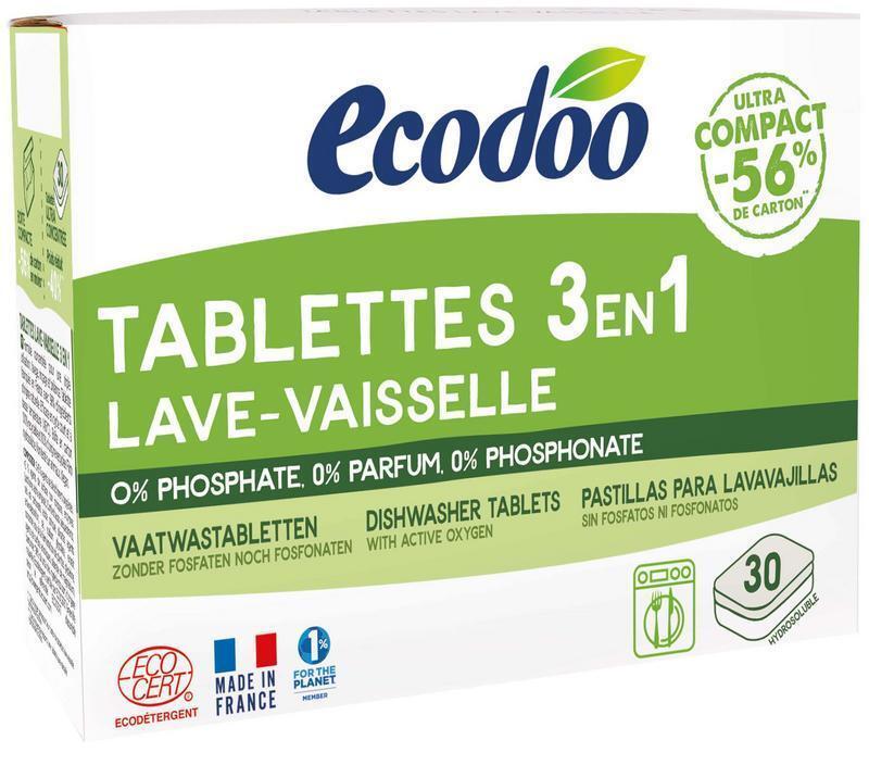 Ecodoo Vaatwastabletten 3-in-1 geconcentreerd eco 30 Stuks