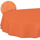 ANRO Tafelkleed Oranje linnenlook Ovaal 240x140cm