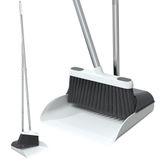 TreeLen Bezem met veegschep combo set binnen, 127 cm lange steel bezems staande veegschep voor huishouden, lobby, keuken, kantoor, outdoor, vloerreiniging