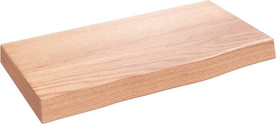 vidaXL Wandschap 40x20x4 cm Massief Eikenhout Lichtbruin