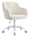 Songmics OBG019W01 fauteuil de bureau avec assise et dossier capitonnés, beige