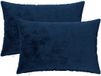 vidaXL Taie d'oreiller Heerlen Flanelle Bleu marine 50 x 75 cm (2 pièces)