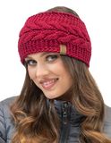 VIVISENCE Dames hoofdband winter van dik garen met perfecte aanpassing voor optimaal ideaal voor koele herfstdagen en stijlvol design met zachte fleece binnenvoering model 7094