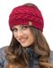 VIVISENCE Dames hoofdband winter van dik garen met perfecte aanpassing voor optimaal ideaal voor koele herfstdagen en stijlvol design met zachte fleece binnenvoering model 7094