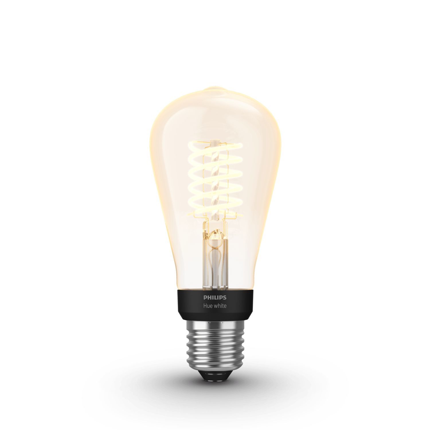 Philips Hue White ST64 Edison E27 Smart Bulb - Bluetooth/Zigbee - Soft White - 550 lm