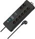 Brennenstuhl Premium-Line Stekkerdoos 8-voudig met overspanningsbeveiliging (3 m kabel, met schakelaar, Made in Germany) zwart