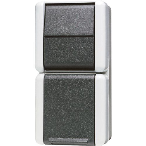Jung 871W SCHUKO-stopcontact met knop, 250 V