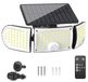Lampe solaire d'extérieur avec 160 LED, IP65, 6500K, 360°, avec détecteur de mouvement