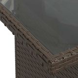 vidaXL 5-delige Loungeset met kussens, polyrattan, acacia, bruin