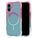 Selencia Gradient Backcover met MagSafe pour l'Apple iPhone 16 - Rose / Bleu