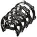 Dailygoody - Tamburijn - Halve Maan - Tamburin pour enfants et adultes - Noir - Instrument de musique - 4 pièces - Convient à tous les âges