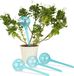 Merkloos Relaxdays waterdruppelaar - set van 4 - watergeefsysteem - 2 weken - kamerplanten - kunststof - lichtblauw