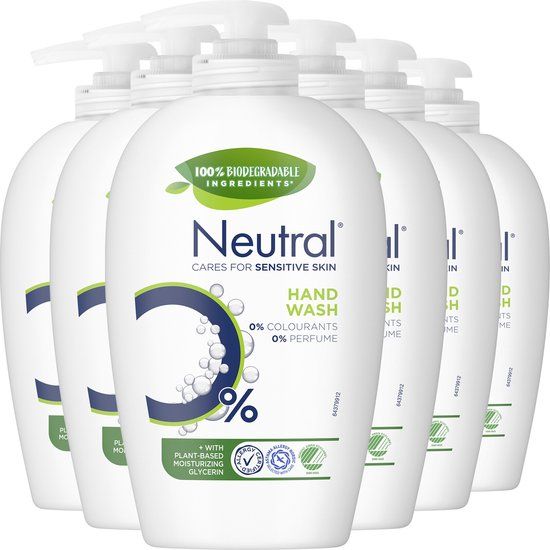 Neutral 0% Parfumvrije Vloeibare Handzeep - 6 x 250ml