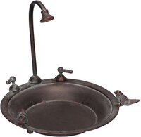 Vogelbad - Kraan - ø 33 cm - Zwart