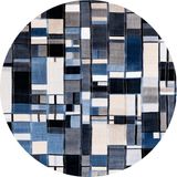 Merkloos / Sans marque Wandpaneel - Forex - 100x100 cm - Blauw/Grijs/Wit/Zwart/Beige