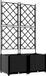 vidaXL Jardinière - 2 pièces - Noir - 80 x 40 x 143 cm