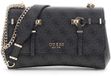 GUESS Leona Logo Convertible Xbody Flap Coal Logo Schoudertas