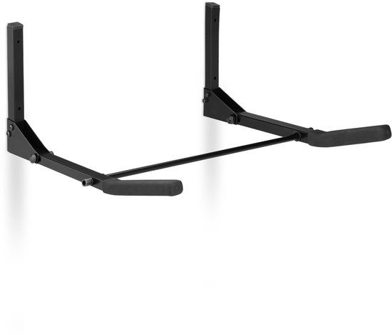 Relaxdays fietsophangsysteem muur - inklapbaar - tot 30 kg - muurbeugel - zwart