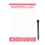 Uitwisbaar, droog afvegen, magnetische boodschappen- en kruidenierslijst voor koelkast, keuken, koelkast, huis en whiteboard