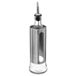 5Five Azijn/Olie fles voor op tafel - glas/metaal - transparant/zilver - olijfolie en tafelazijn - 500 ml per fles