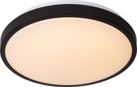 Lucide DASHER - Plafonnière (Plafondlamp) Badkamer - Ø 34,8 cm - LED - 1x18W 2700K - IP44 - Beweging & dag/nacht sensor - Zwart