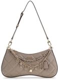 GUESS Libby Shoulder Bag Dark Taupe