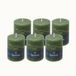 Spaas 6 Geurloze Rustieke Stompkaarsen, 80/110mm, ± 65 uur, Donkergroen