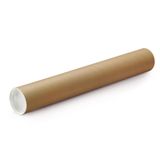 Merkloos / Sans marque Poster koker - 730 x 100 mm - bruin - karton - met witte deksel - verzendkokers - delselkoker