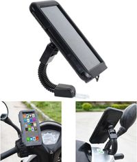 Merkloos Universele Telefoonhouder Motor Stuur Waterdicht Zwart