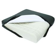 OrtoPrime Visco-elastisch anti-decubitus kussen met hoge dichtheid, 80 kg/m³, orthopedische zitting met traagschuim, therapeutisch kussen verlicht de druk van het stuitbeen, rolstoel