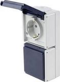 AS Schwabe 62462 Stopcontact (opbouw) IP54 Grijs