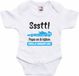 Bellatio Decorations baby rompertje - Auto Race Papa - wit/blauw - vaderdag/babyshower cadeau 68