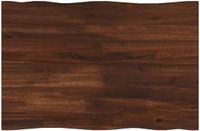 vidaXL Tafelblad Rechthoekig Donkerbruin Glas 90 x 40 x 3 cm