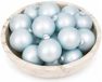 Krebs Kerstballen - 16x stuks - bleu clair - verre - 7 cm