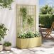 Maison Exclusive Jardinière avec treillis, vert, 80 x 36 x 140 cm, en plastique PP