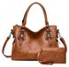 Elzusha - Sac à main pour femme en cuir PU, comprenant un sac bandoulière et un sac à main