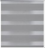 vidaXL Zebra rolgordijn 90,9 x 150 cm stofbreedte 86,7 cm grijs