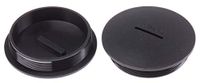 RS PRO Blindschroefverbinding M63 x 1,5 gat Ø 62,4 mm, met schroefdraad, nylon 66, diameter 69,3 mm, zwart, verpakking van 10 stuks
