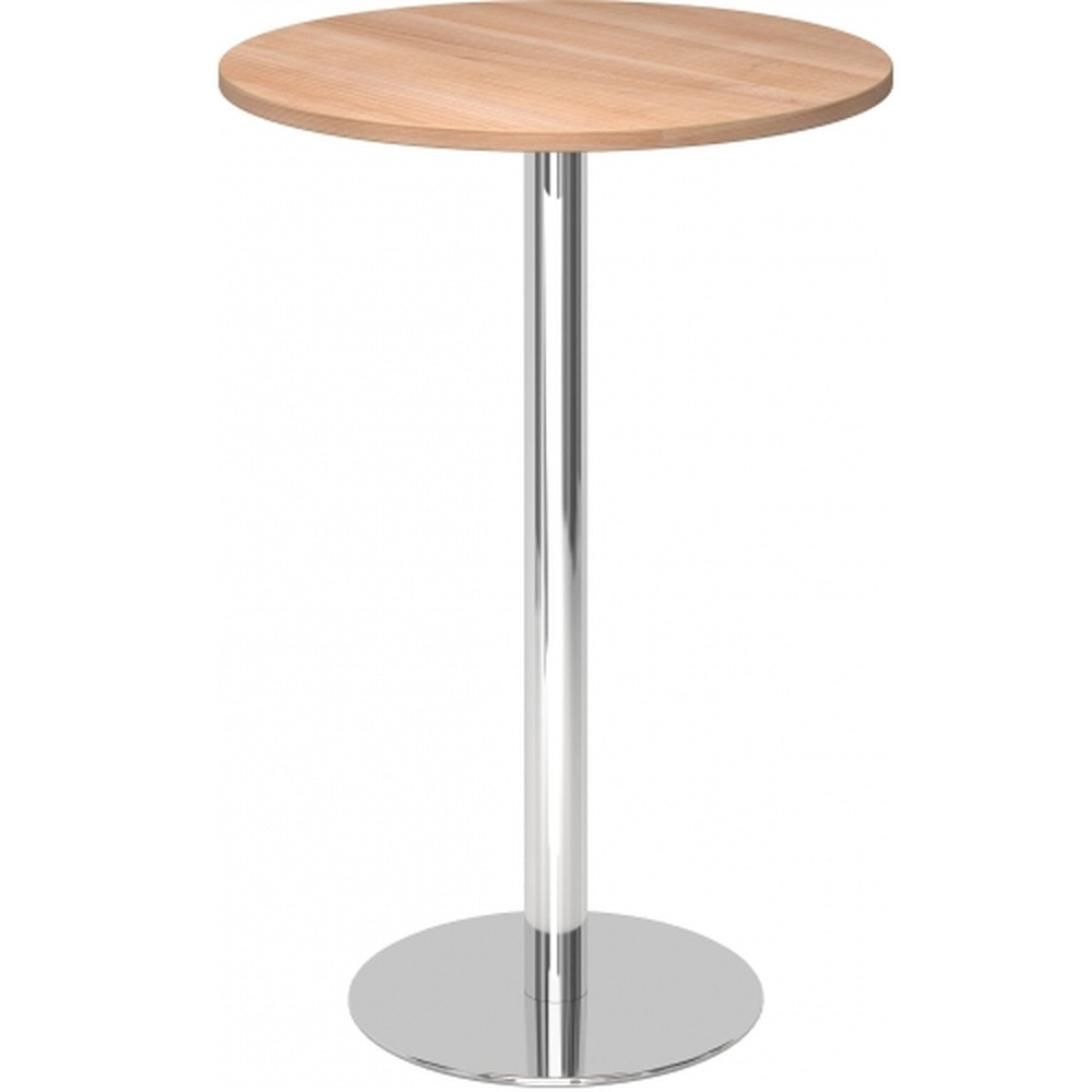 hjh OFFICE PRO Bistro H80R C - Systeem conferentietafel Walnoot / Chroom