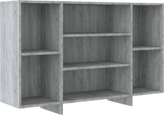 vidaXL Dressoir 120x30x75 cm bewerkt hout grijs sonoma eikenkleurig