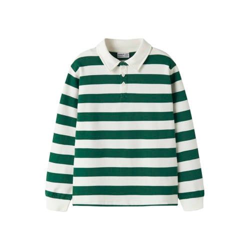 NAME IT KIDS gestreepte sweater - groen