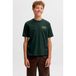 JACK & JONES JUNIOR rechtvallend T-shirt met backprint - donkergroen