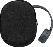 kwmobile Hoes compatibel met Sony WH-CH520 / WH-CH510 / MDR-ZX110 - Zachte Neopreen Beschermhoes voor Hoofdtelefoon - 22,5 x 17 cm - Antraciet/Wit