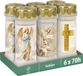 Bolsius Herdenkingslicht Wit met Engel Kruis Lelie - 6 stuks
