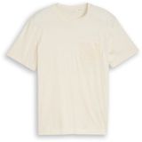 Tom Tailor T-shirt met borstzak Gardenia White Maat M