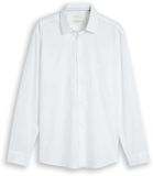 Tom Tailor - Overhemd met normale pasvorm en stretch - Maat L - White