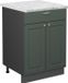 Vicco Fame-Line Meuble bas de cuisine – 60 cm avec tiroir, WB Marbre Vert-Or Style champêtre